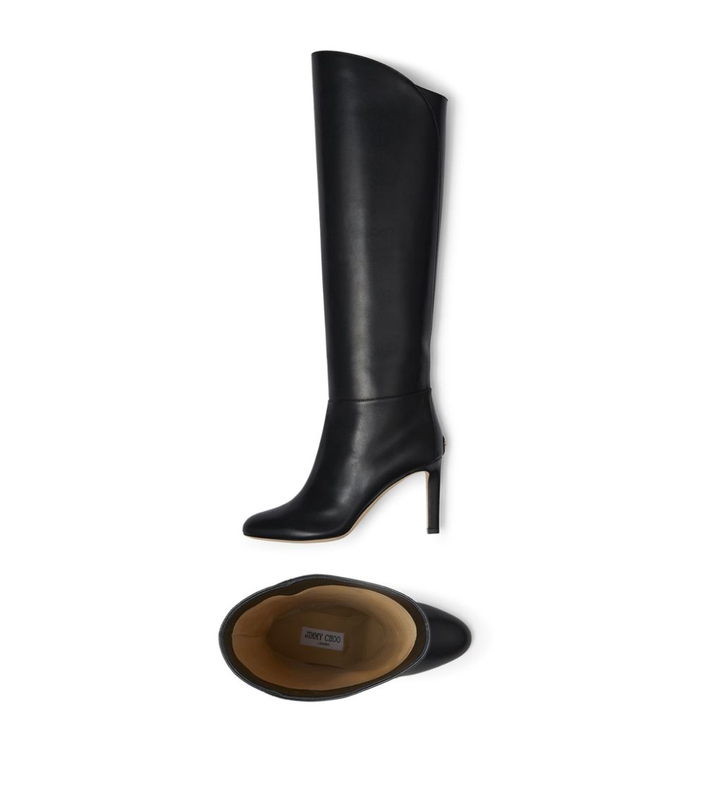 Jimmy Choo Jimmy Choo Karter 85 Leather Knee-High Boots