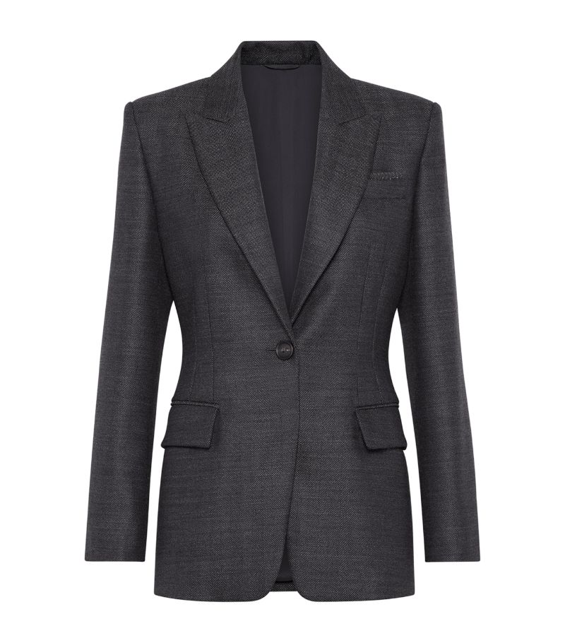 Brunello Cucinelli Brunello Cucinelli Virgin Wool Chevron Blazer