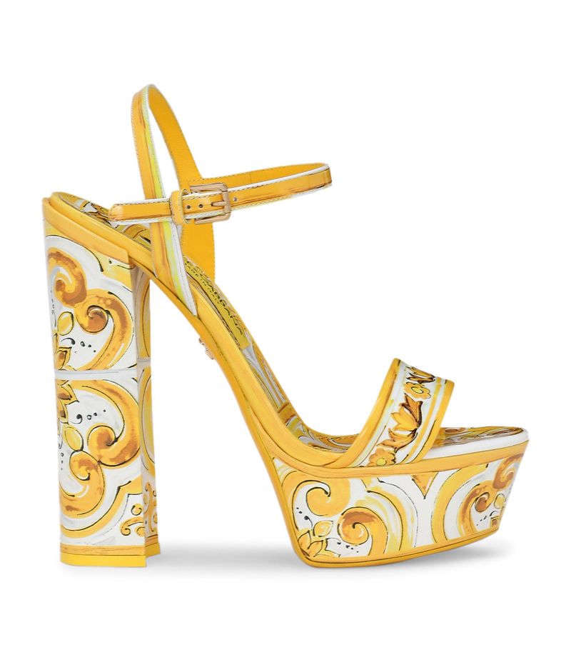 Dolce & Gabbana Dolce & Gabbana Printed Platform Sandals 105