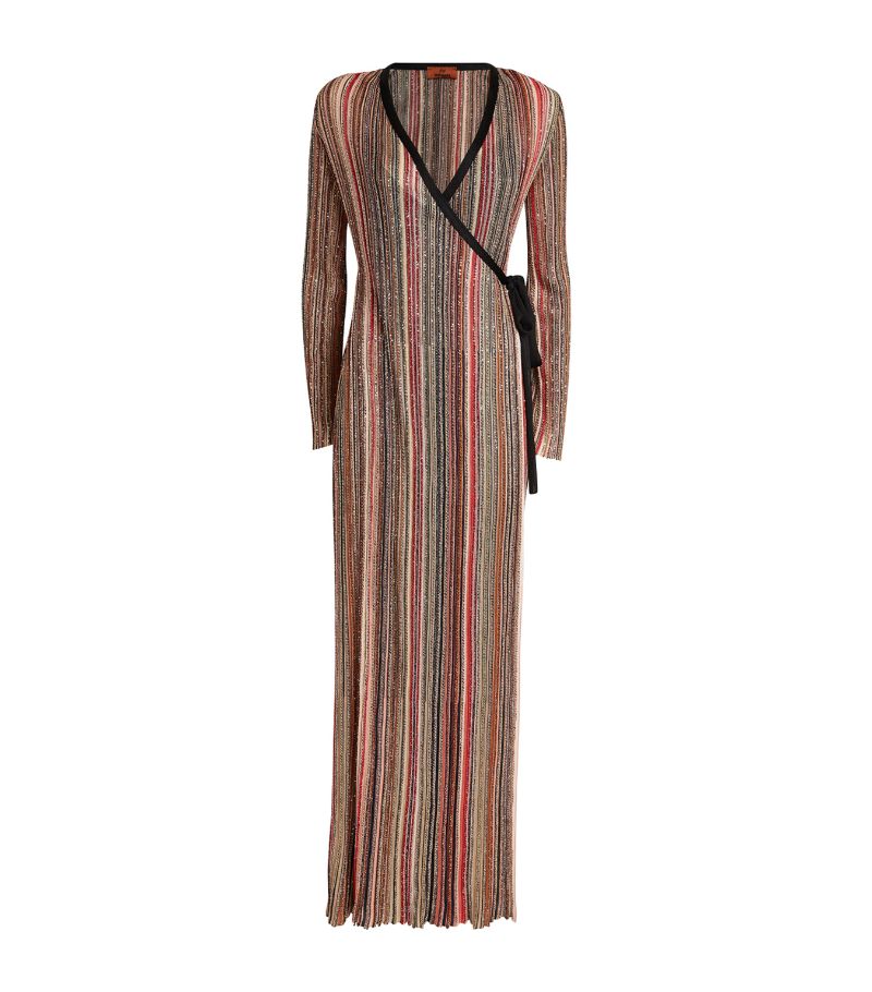 Missoni Missoni Embellished Striped Maxi Dress