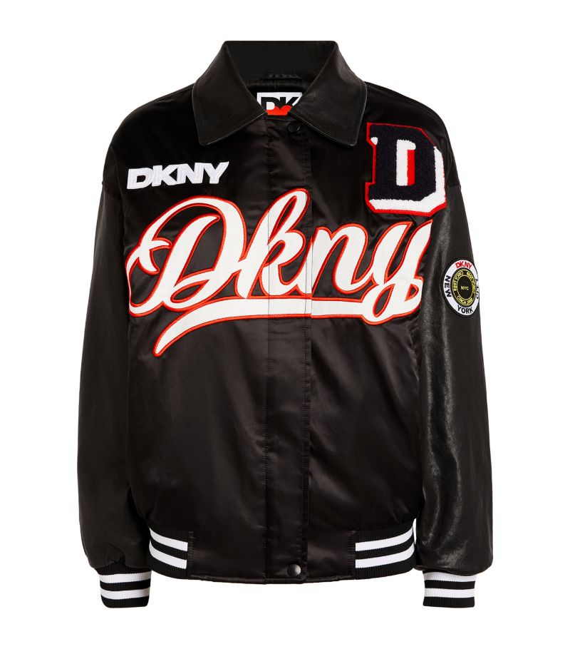 DKNY Dkny Embroidered Patchwork Varsity Jacket