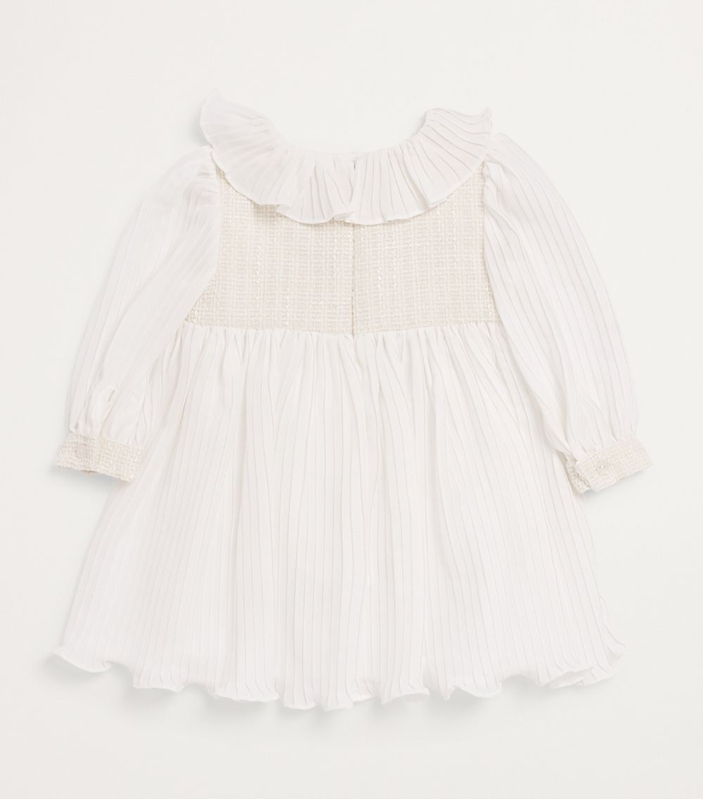 Patachou Patachou Bow-Embellished Pleated Dress (3-18 Months)