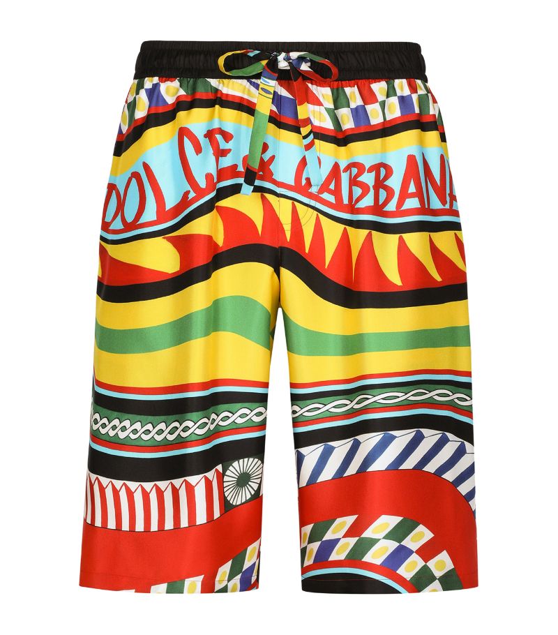 Dolce & Gabbana Dolce & Gabbana Silk Graphic Shorts