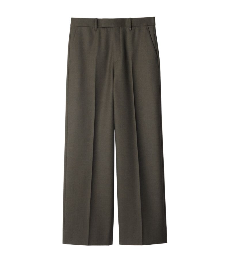 Burberry Burberry Wool Pleated Straight Trousers