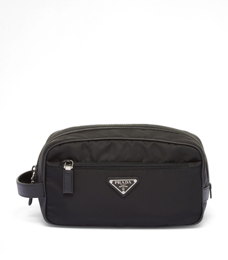 Prada Prada Re-Nylon And Saffiano Leather Wash Bag