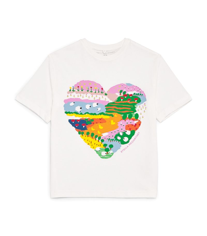 Stella McCartney Kids Stella Mccartney Kids Countryside Heart Print T-Shirt (2-14+ Years)