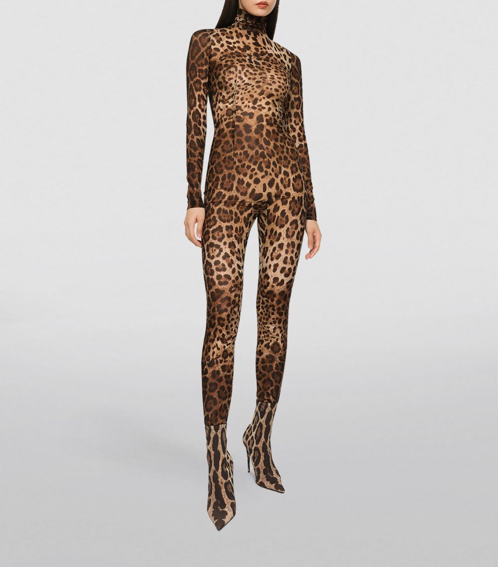 Dolce & Gabbana Dolce & Gabbana KIM DOLCE & GABBANA Silk Leopard Print Jumpsuit