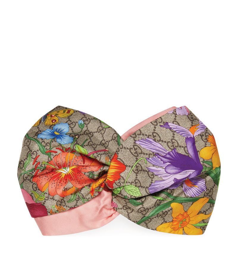 Gucci Gucci Silk Gg Supreme Flora Headband