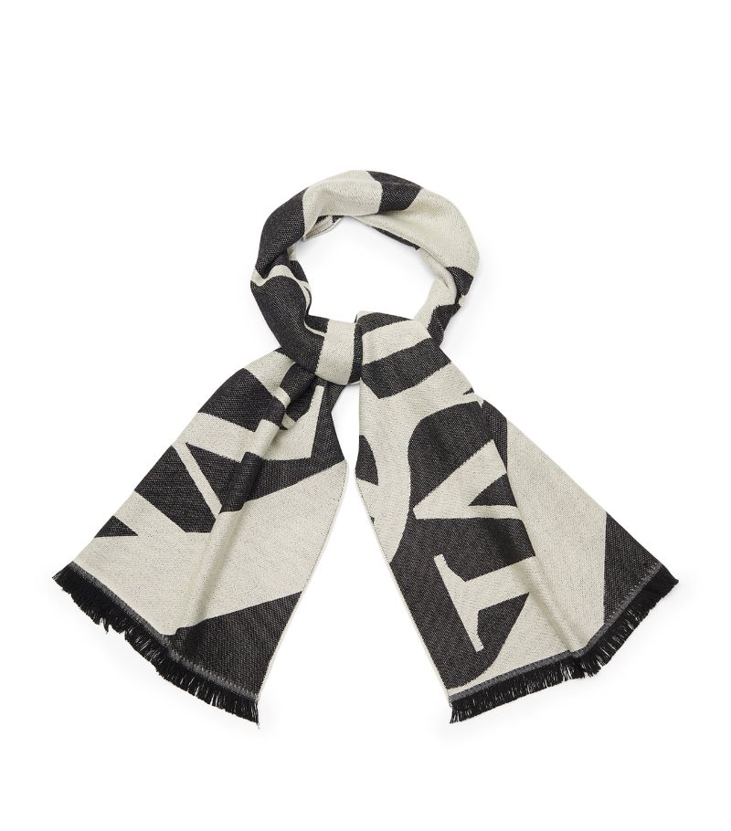 Alexander McQueen Alexander Mcqueen Wool Exploded Seal Scarf