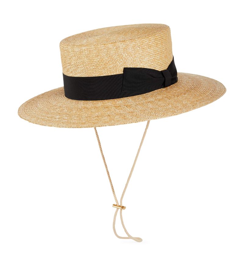 Gucci Gucci Bow-Trim Boater Hat