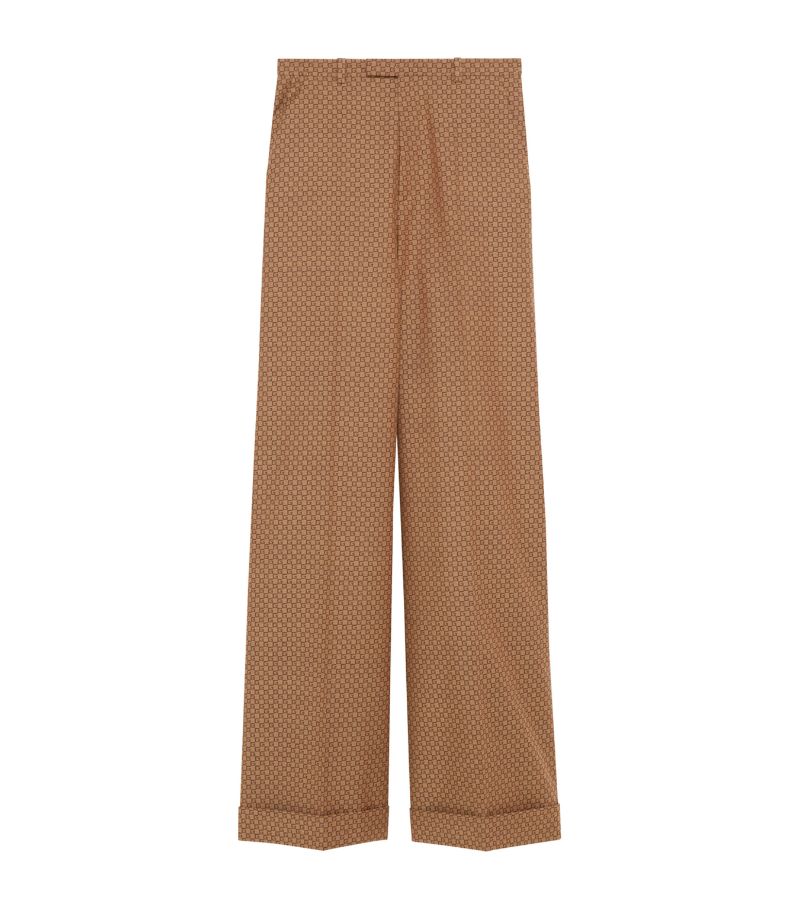 Gucci Gucci Wool-Blend Square G Trousers