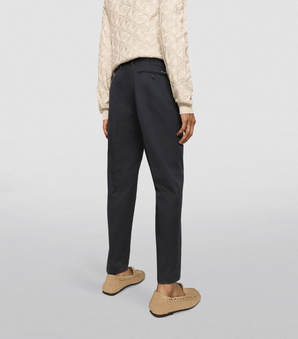 Dolce & Gabbana Dolce & Gabbana Stretch-Cotton Tapered Trousers