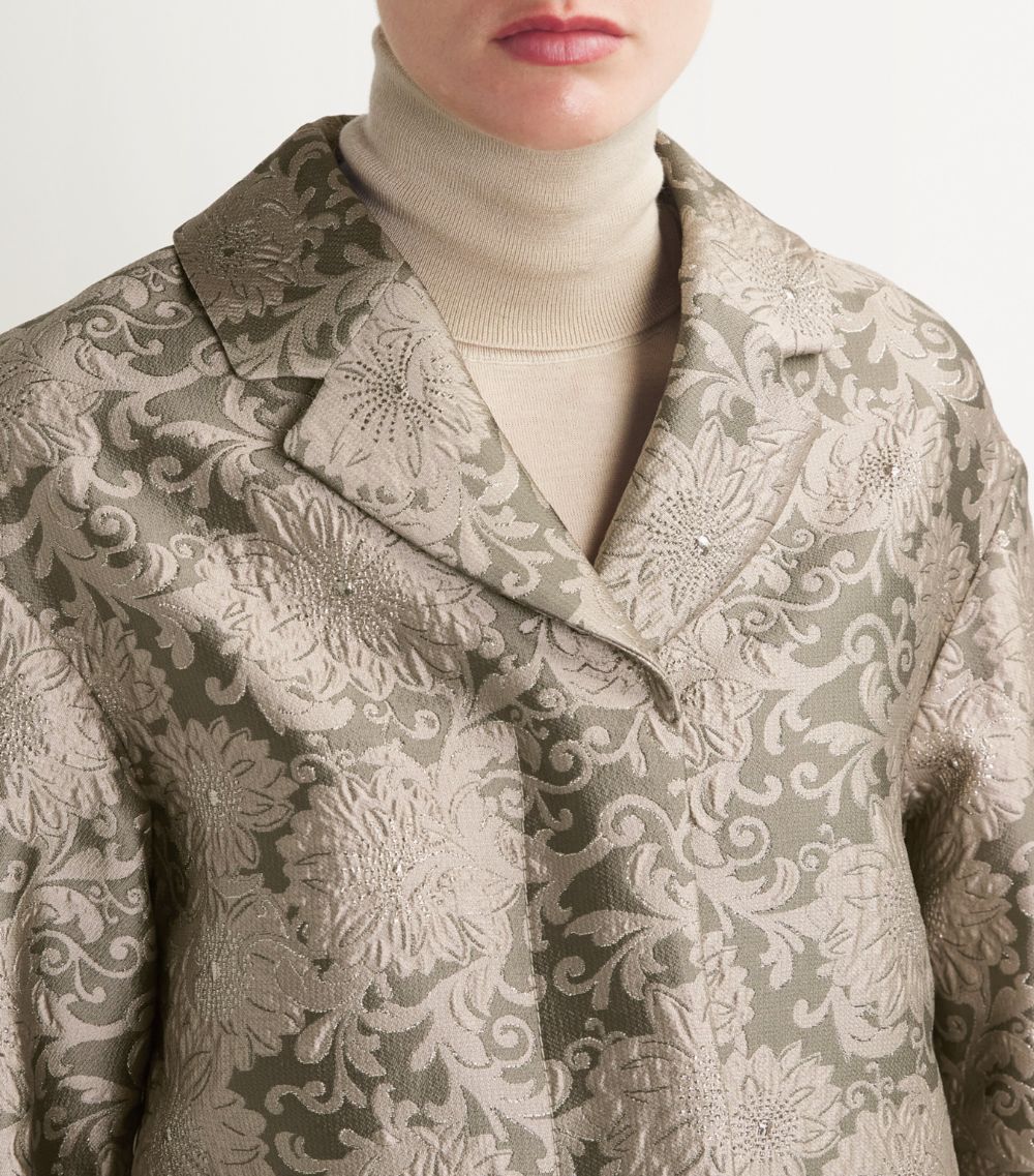 Max Mara Max Mara Floral Jacquard Overcoat