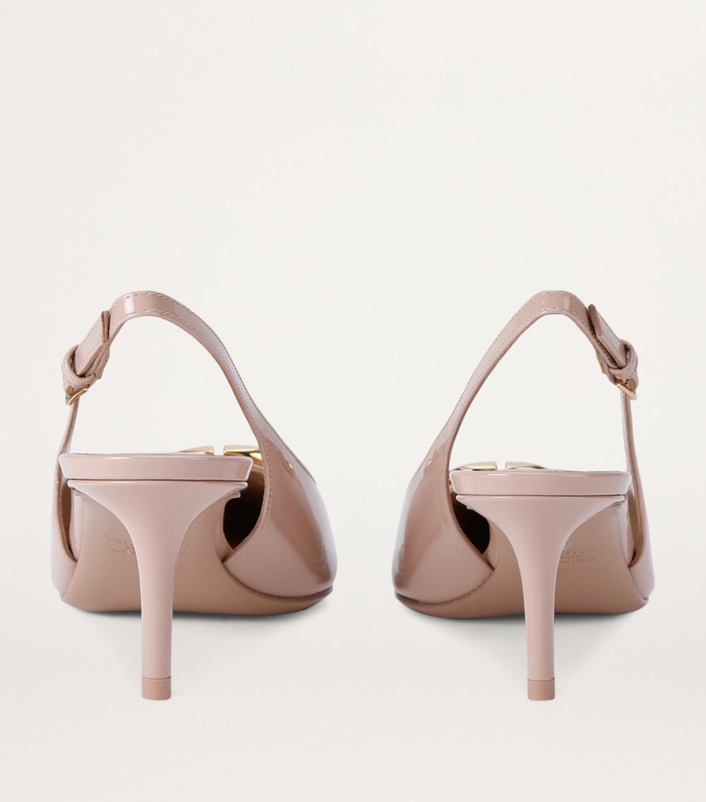 VALENTINO GARAVANI Valentino Garavani Leather Vlogo Moon Slingback Pumps 60