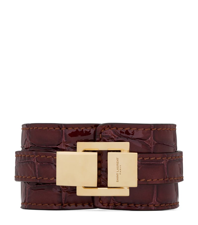 Saint Laurent Saint Laurent Leather Le Carré Bracelet