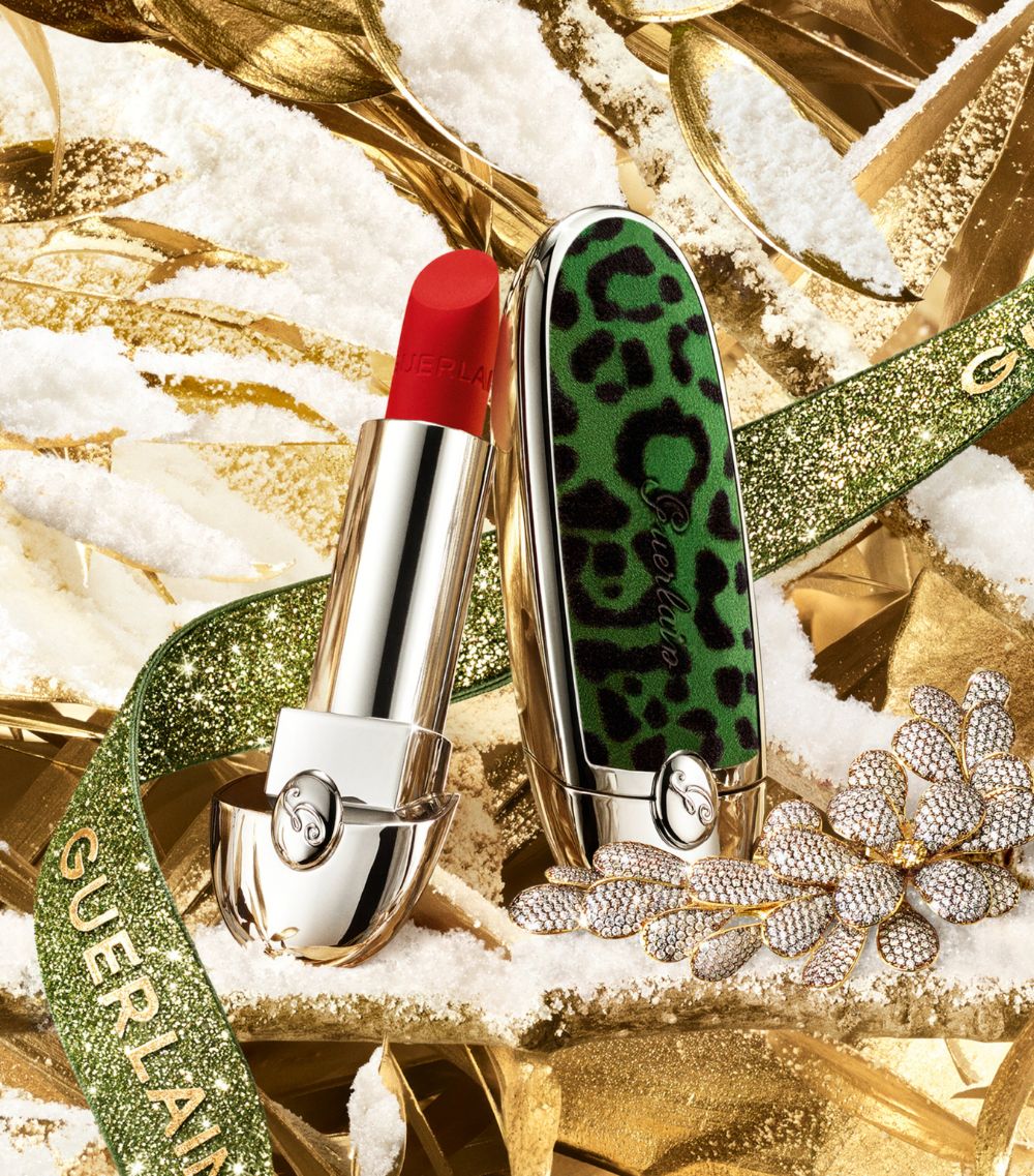 Guerlain Guerlain Rouge G Glittery Tiger Mirrored Lipstick Case