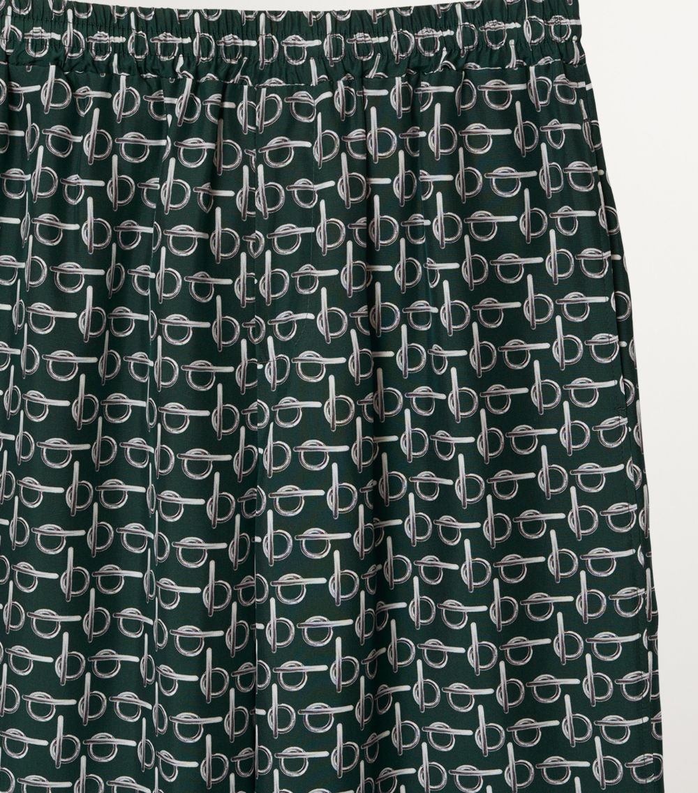 Burberry Burberry Silk Printed Trousers