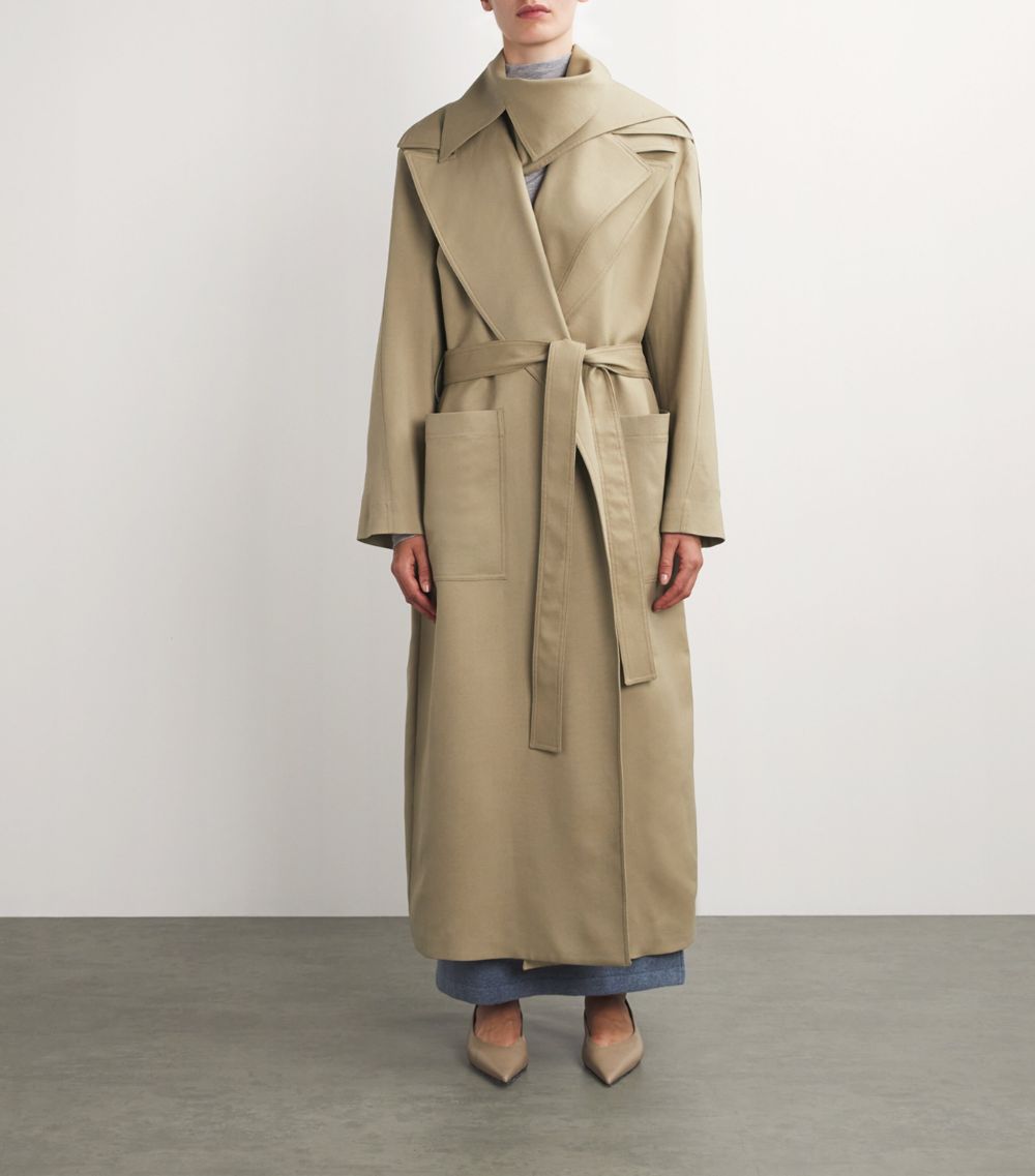 Róhe Róhe Virgin Wool Double-Collared Trench Coat