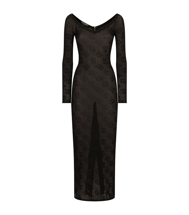 Dolce & Gabbana Dolce & Gabbana Jacquard Logo Midi Dress