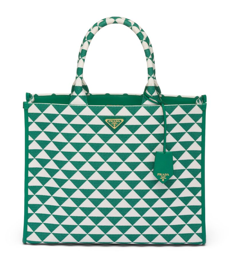 Prada Prada Large Prada Symbole Jacquard Tote Bag