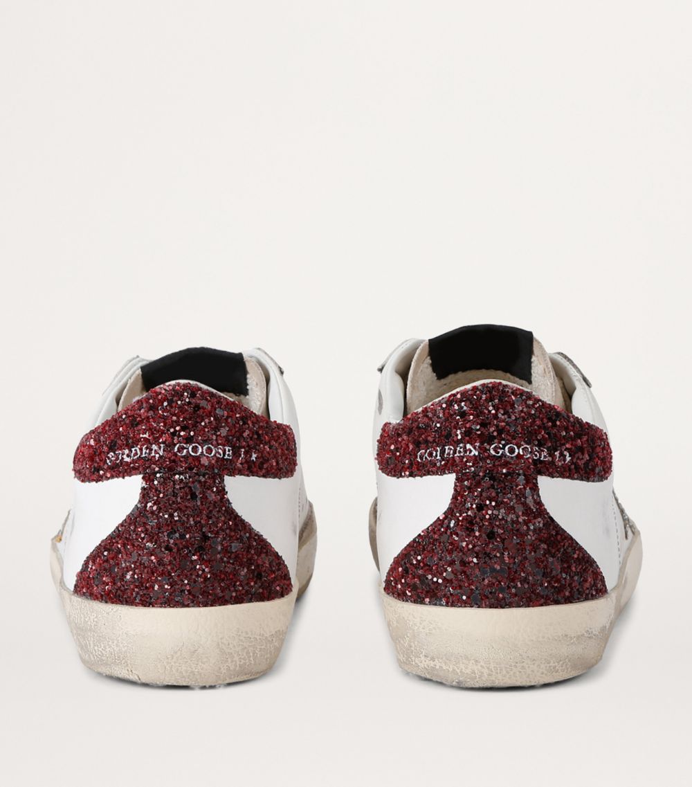 Golden Goose Golden Goose Leather Embellished Super-Star Sneakers