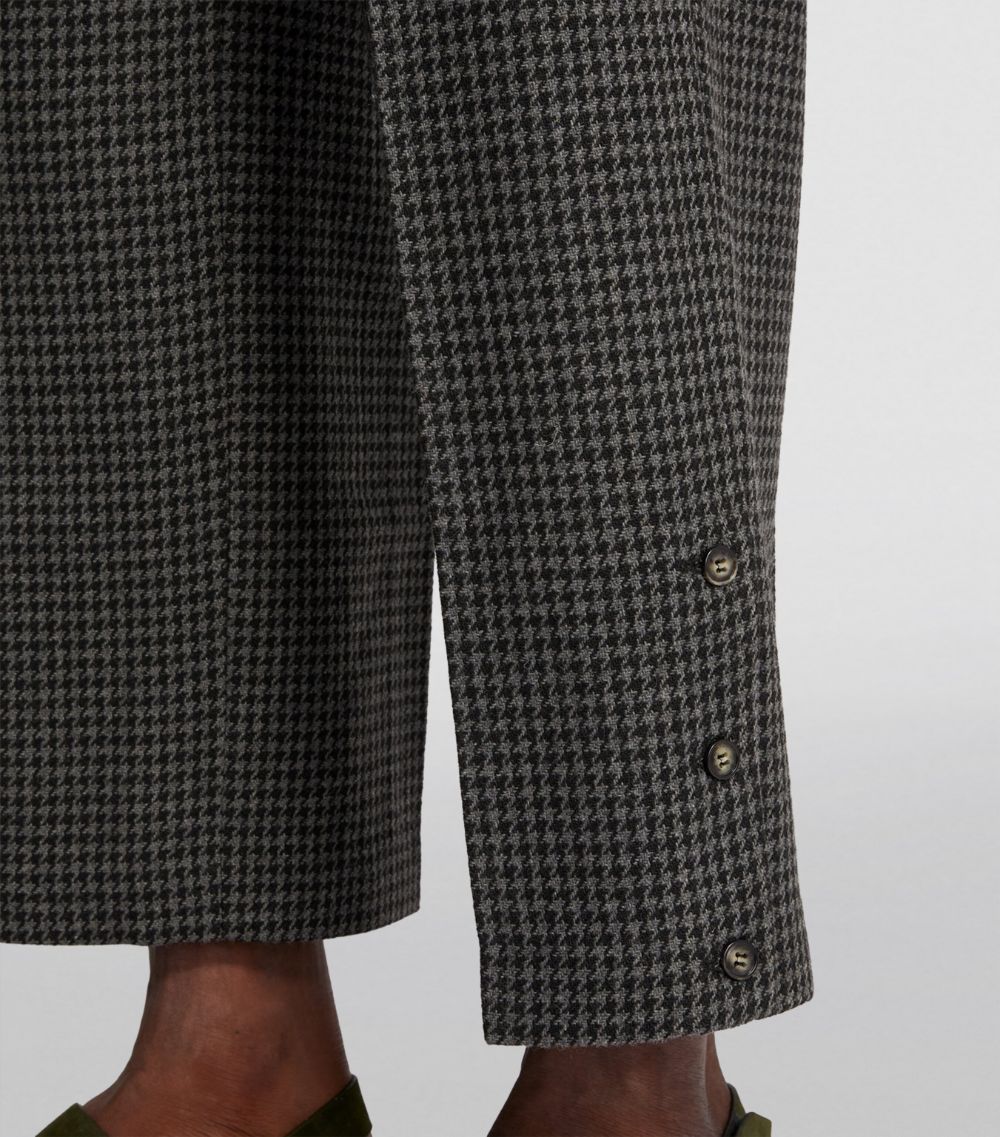 Nanushka Nanushka Wool-Blend Houndstooth Tailored Trousers