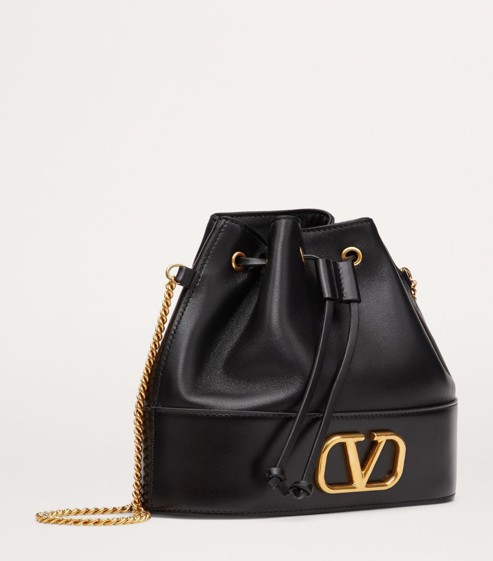 VALENTINO GARAVANI Valentino Garavani Leather Vlogo Bucket Bag