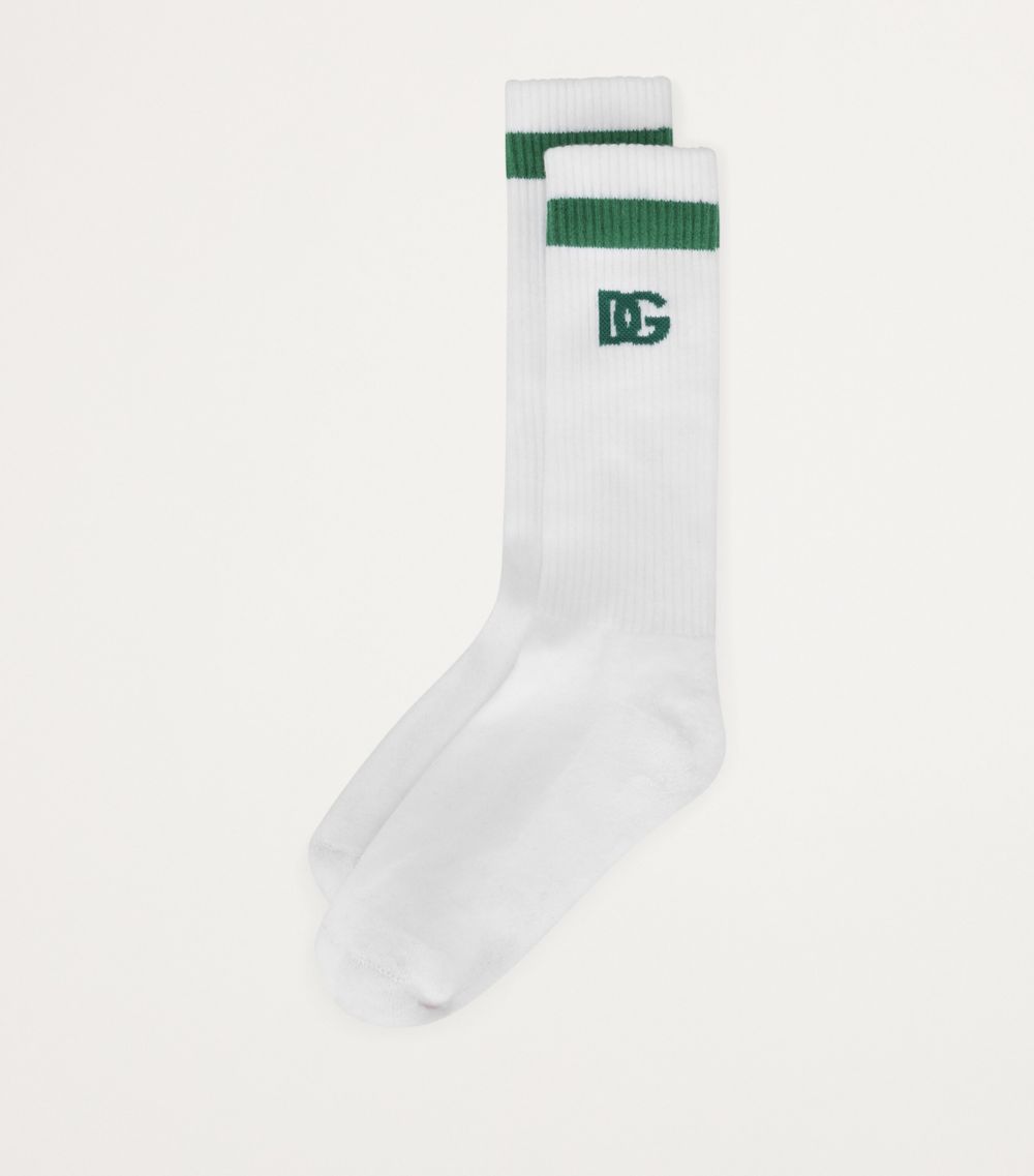 Dolce & Gabbana Dolce & Gabbana Cotton-Blend Logo Socks