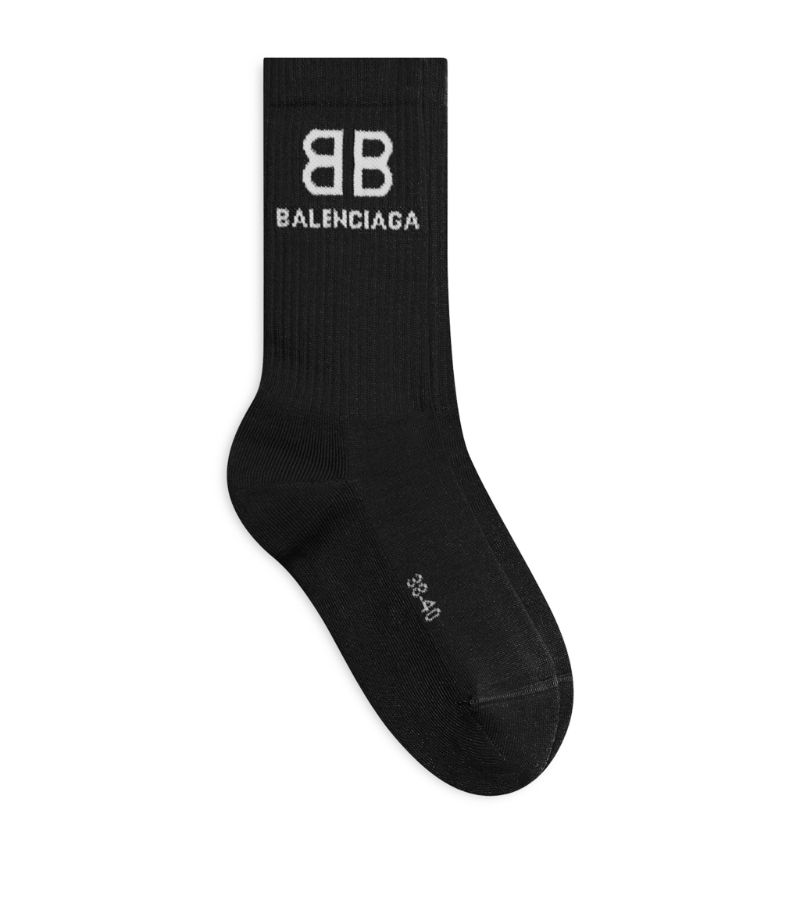 Balenciaga Balenciaga Cotton Logo Socks