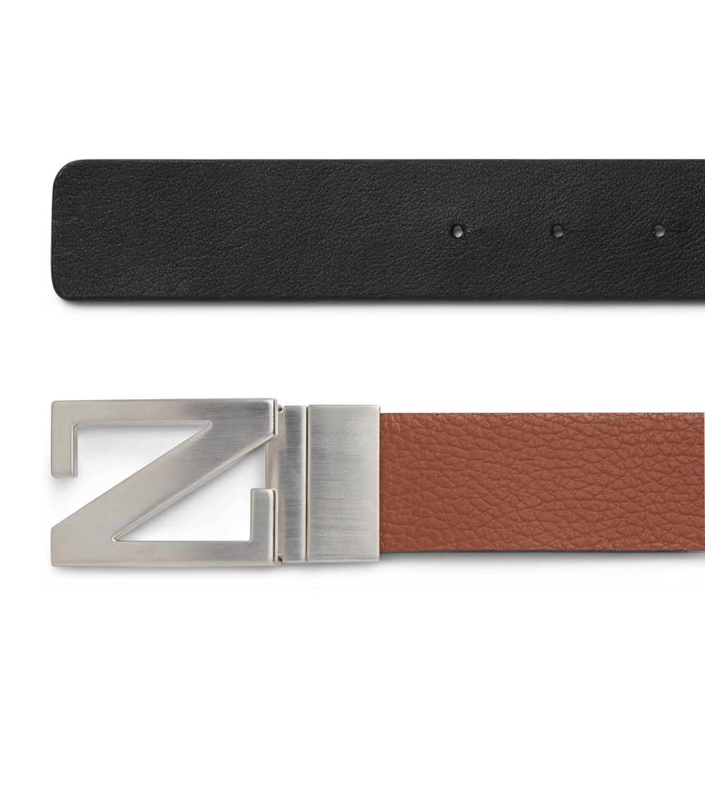 zegna Zegna Leather Reversible Belt