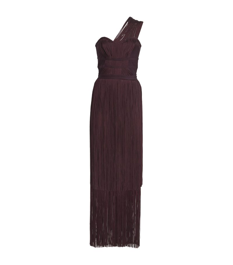 Hervé Léger Hervé Léger One-Shoulder Maxi Dress