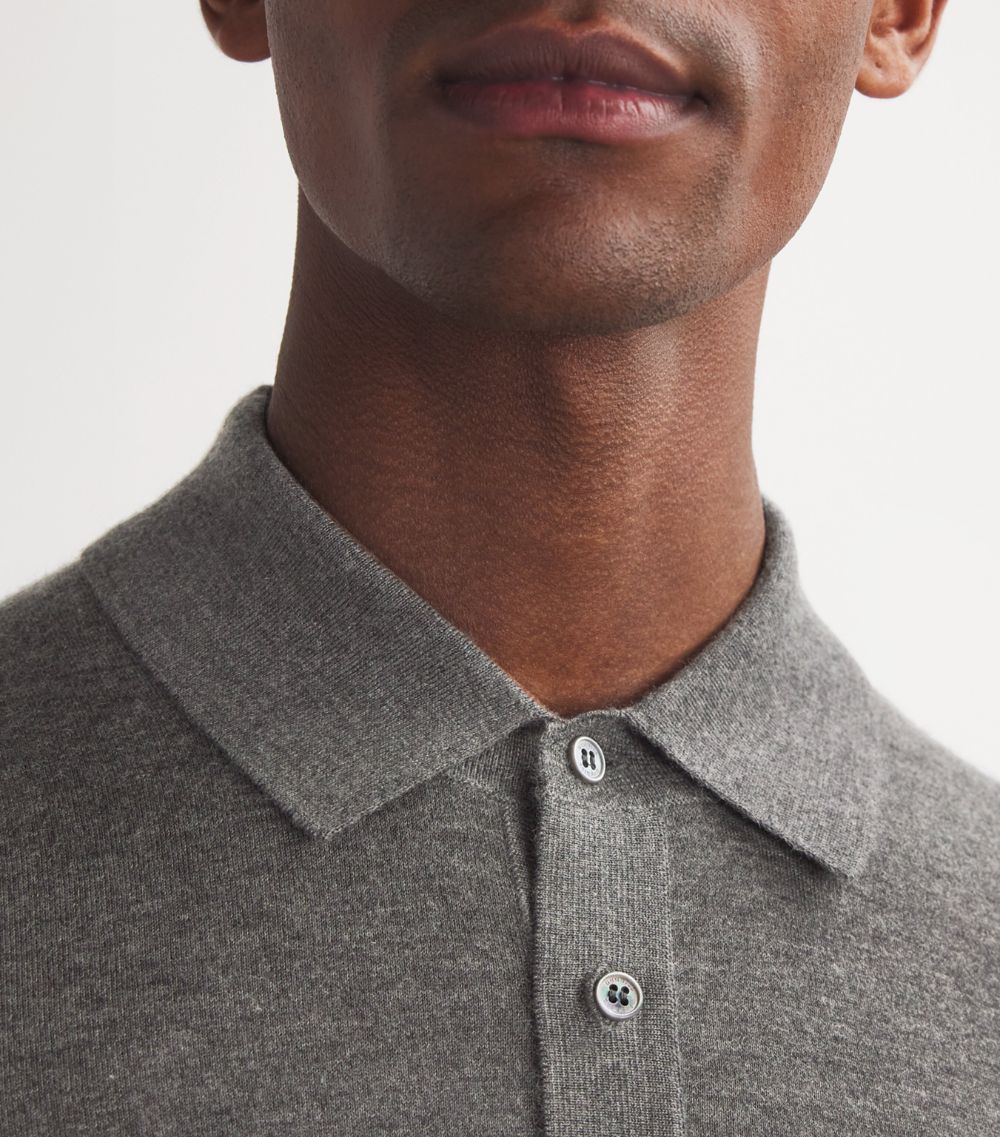 Dunhill Dunhill Cashmere Long-Sleeve Polo Shirt