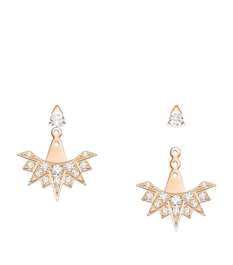 Piaget Piaget Rose Gold And Diamond Sunlight Earrings