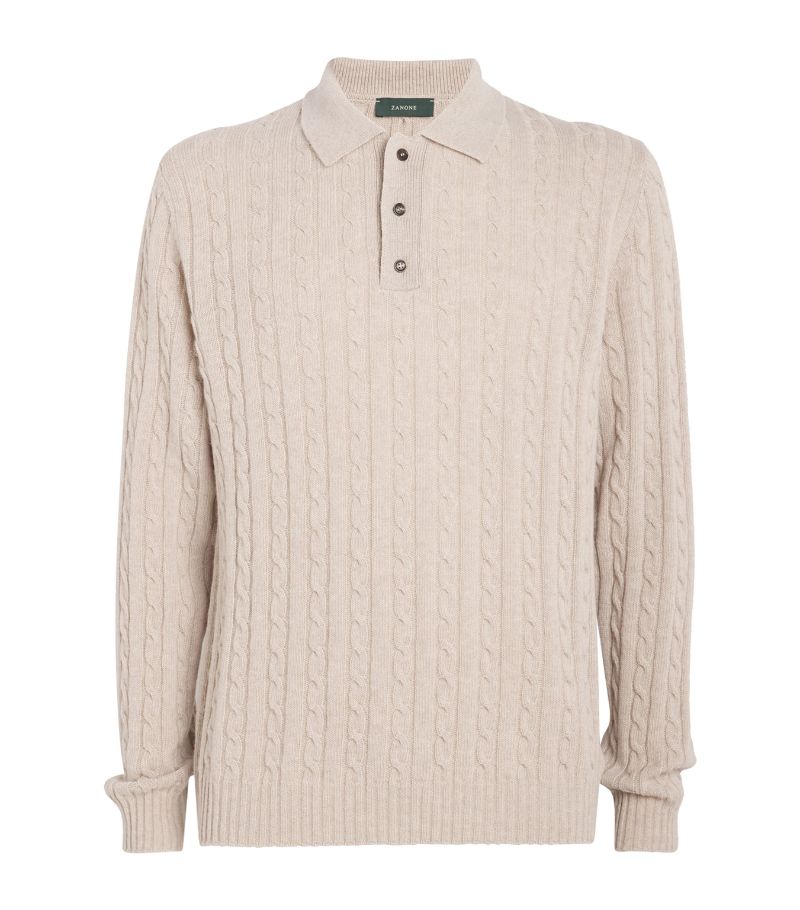 Slowear Slowear Virgin Wool-Cashmere Polo Sweater