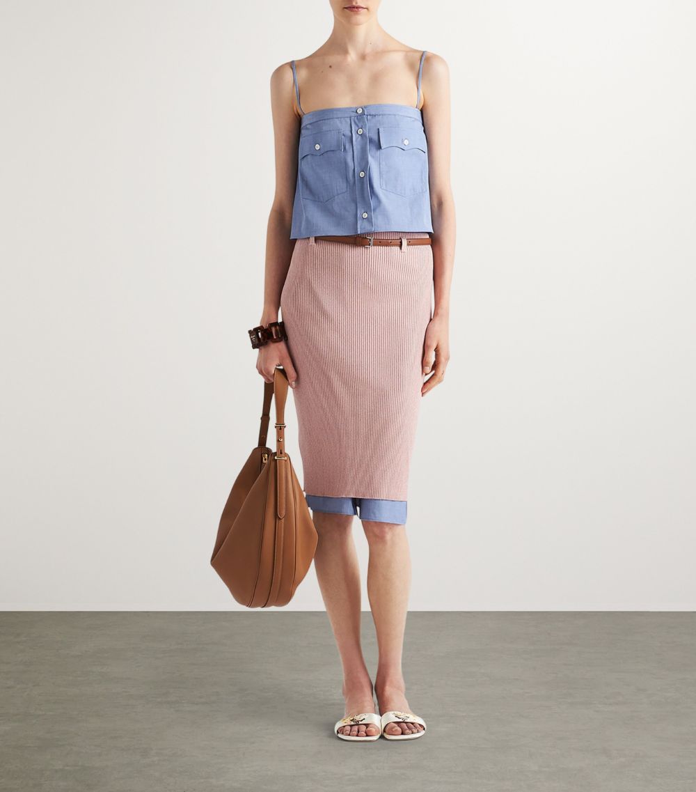 Prada Prada Cotton Midi Skirt