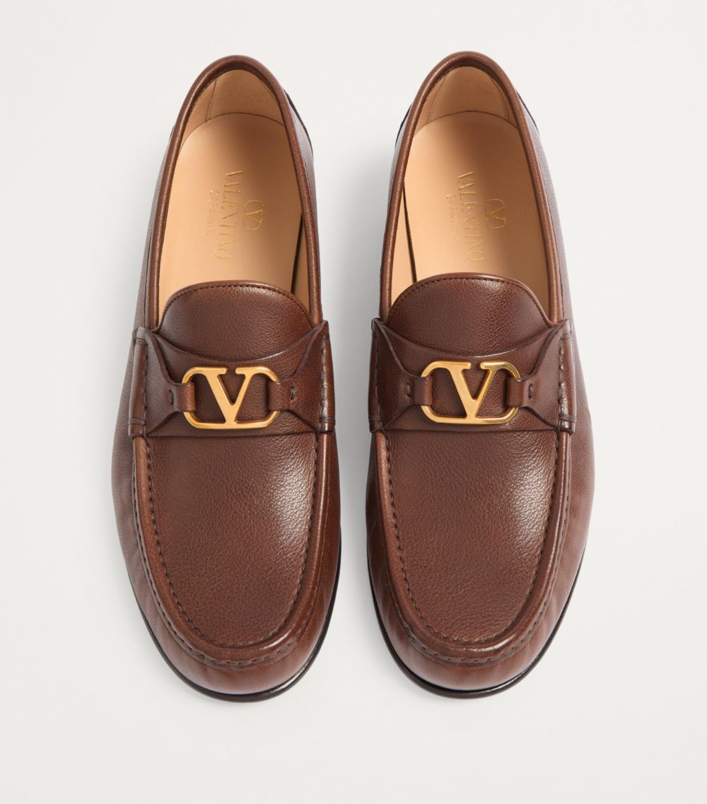 VALENTINO GARAVANI Valentino Garavani Leather Vlogo Loafers