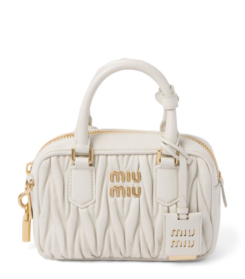 Miu Miu Miu Miu Small Matelassé Leather Arcadie Top-Handle Bag