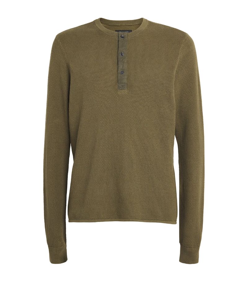 Rag & Bone Rag & Bone Organic Cotton Pique Henley Top