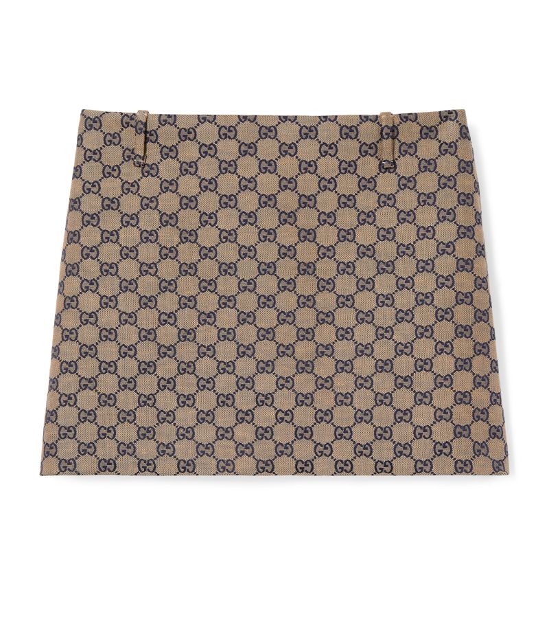 Gucci Gucci Linen-Blend Gg Mini Skirt