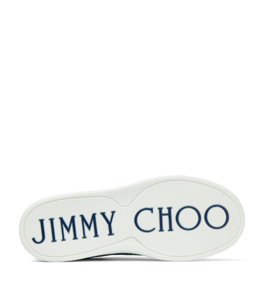 Jimmy Choo Jimmy Choo Leather Monogram Rome Sneakers