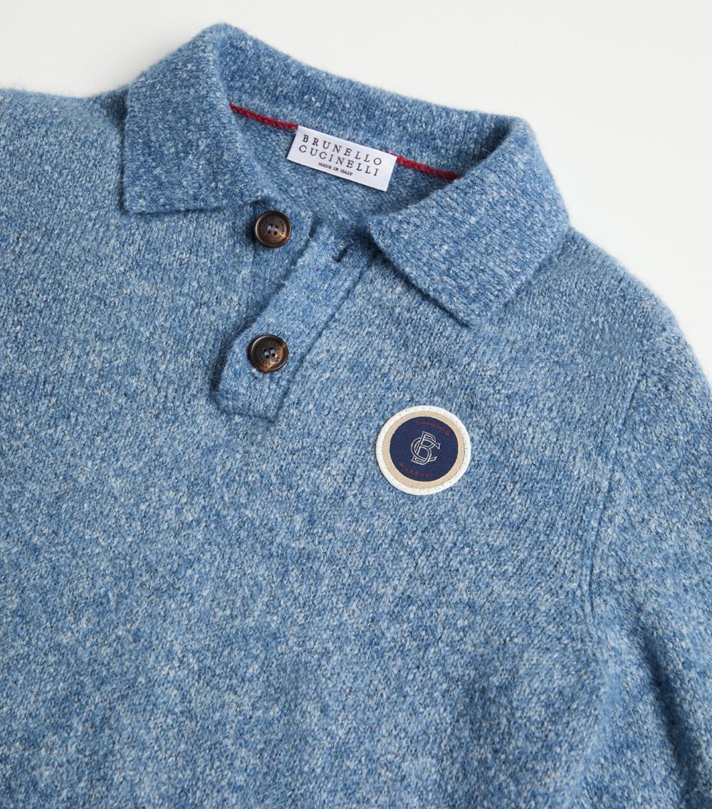 Brunello Cucinelli Kids Brunello Cucinelli Kids Alpaca-Blend Polo Shirt