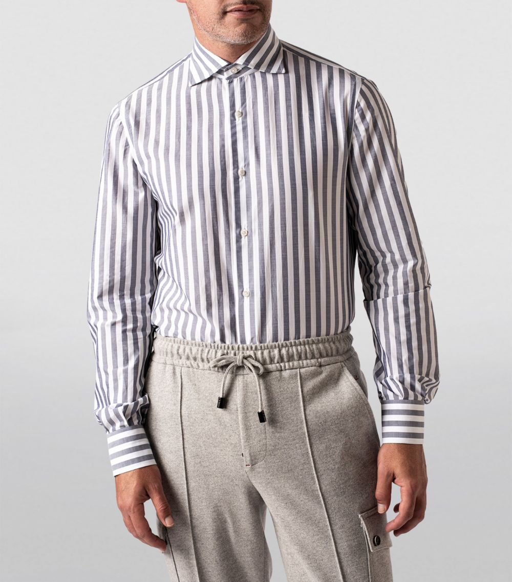 Isaia Isaia Cotton Striped Dress Shirt