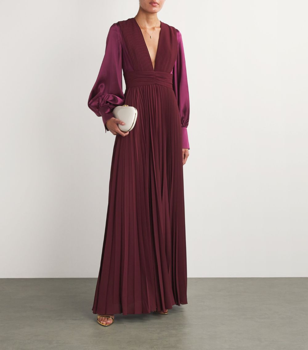 E.Stott E. Stott Chiffon Pleated Kara Midi Dress