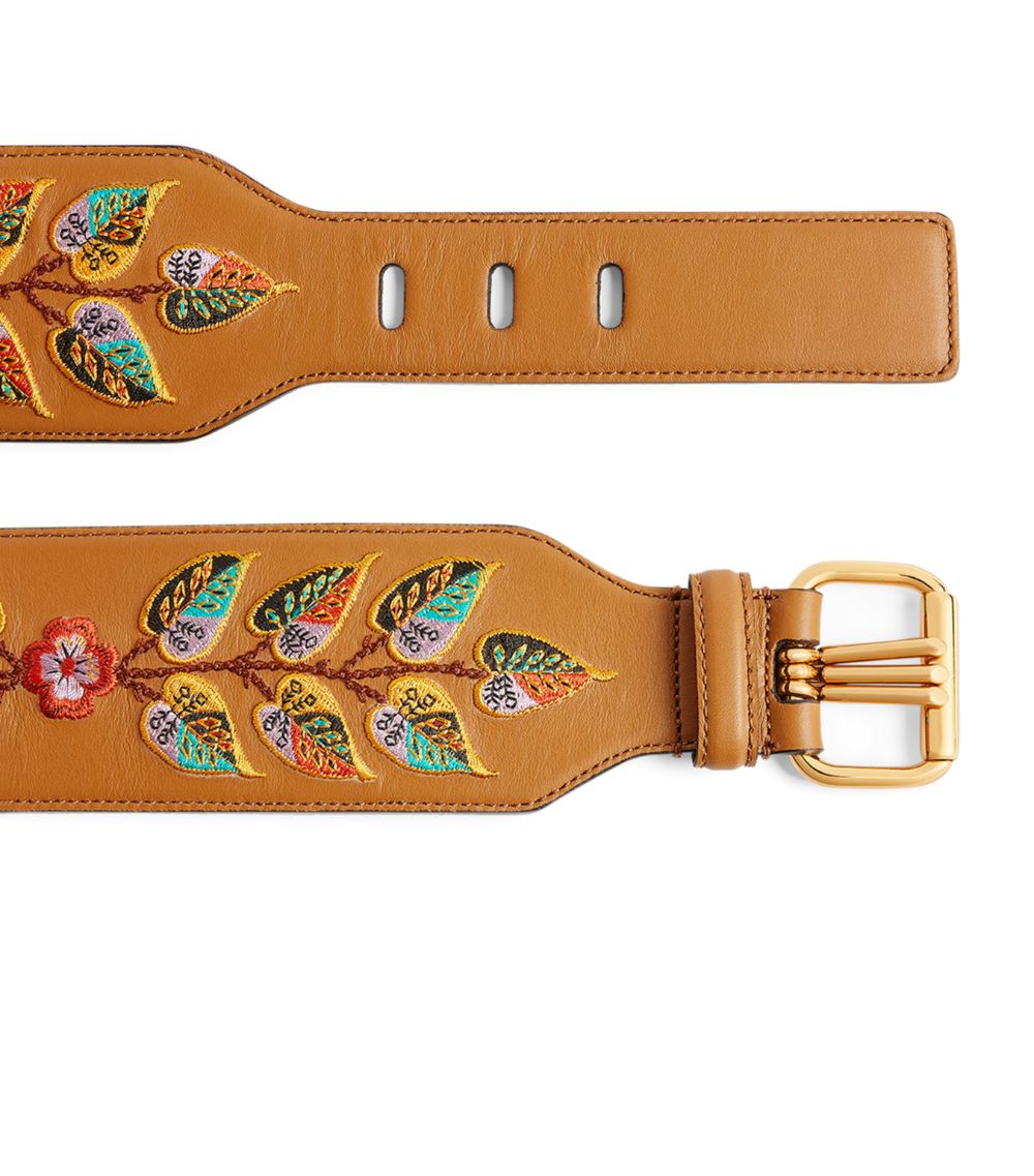 Etro ETRO Leather Embroidered Belt