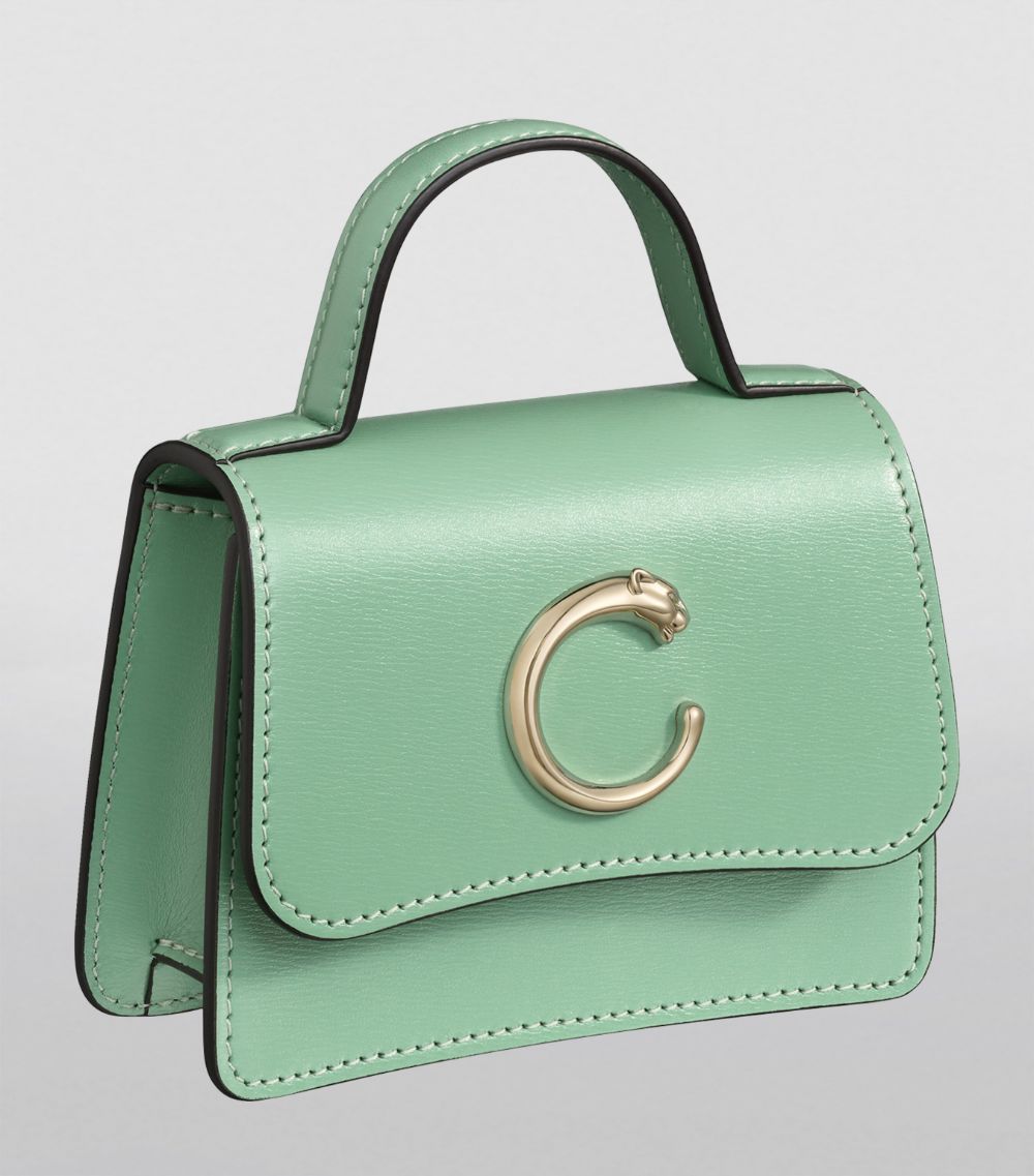 Cartier Cartier Mini Calfskin Panthère De Cartier Top-Handle Bag