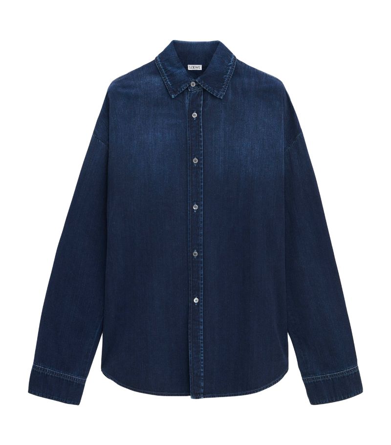 Loewe Loewe Denim Embroidered Anagram Shirt