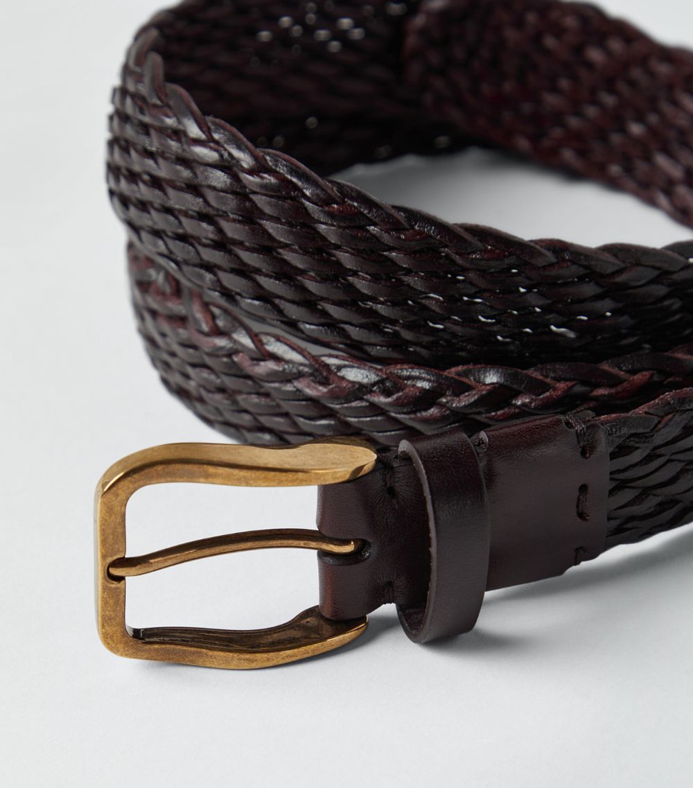 Brunello Cucinelli Brunello Cucinelli Leather Braided Belt