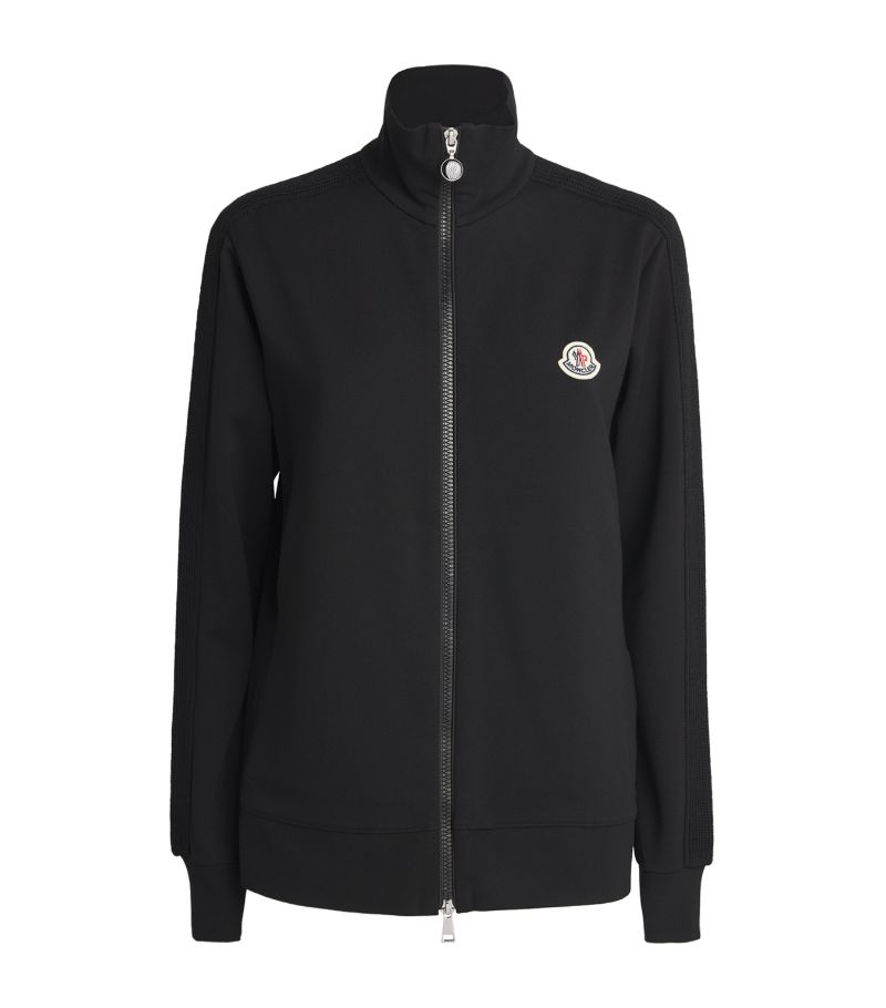 Moncler Moncler Wool-Trim Zip-Up Sweatshirt