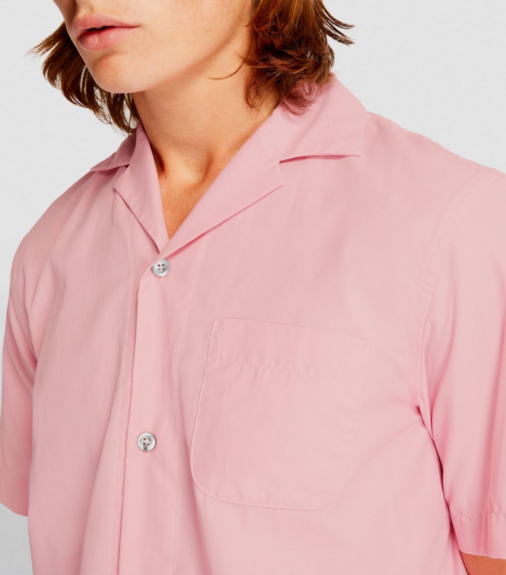 Hemingsworth Hemingsworth Cotton-Blend Short-Sleeved Shirt