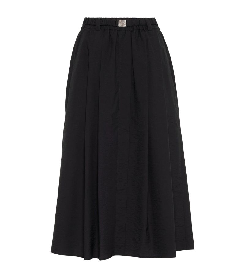 Brunello Cucinelli Brunello Cucinelli Cotton Poplin Midi Skirt